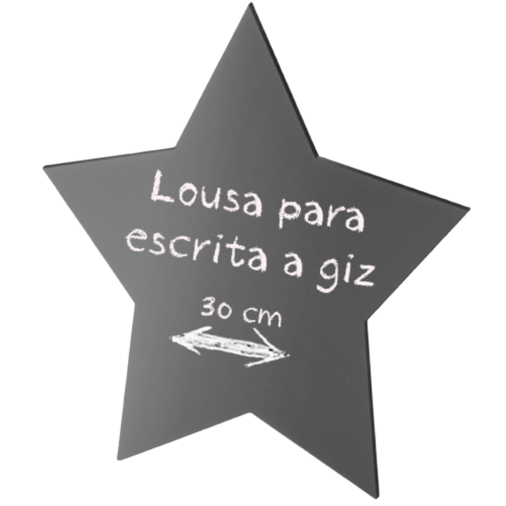 lousa Memo Blackboard Formato Estrela G 30cm Marca Cortiarte