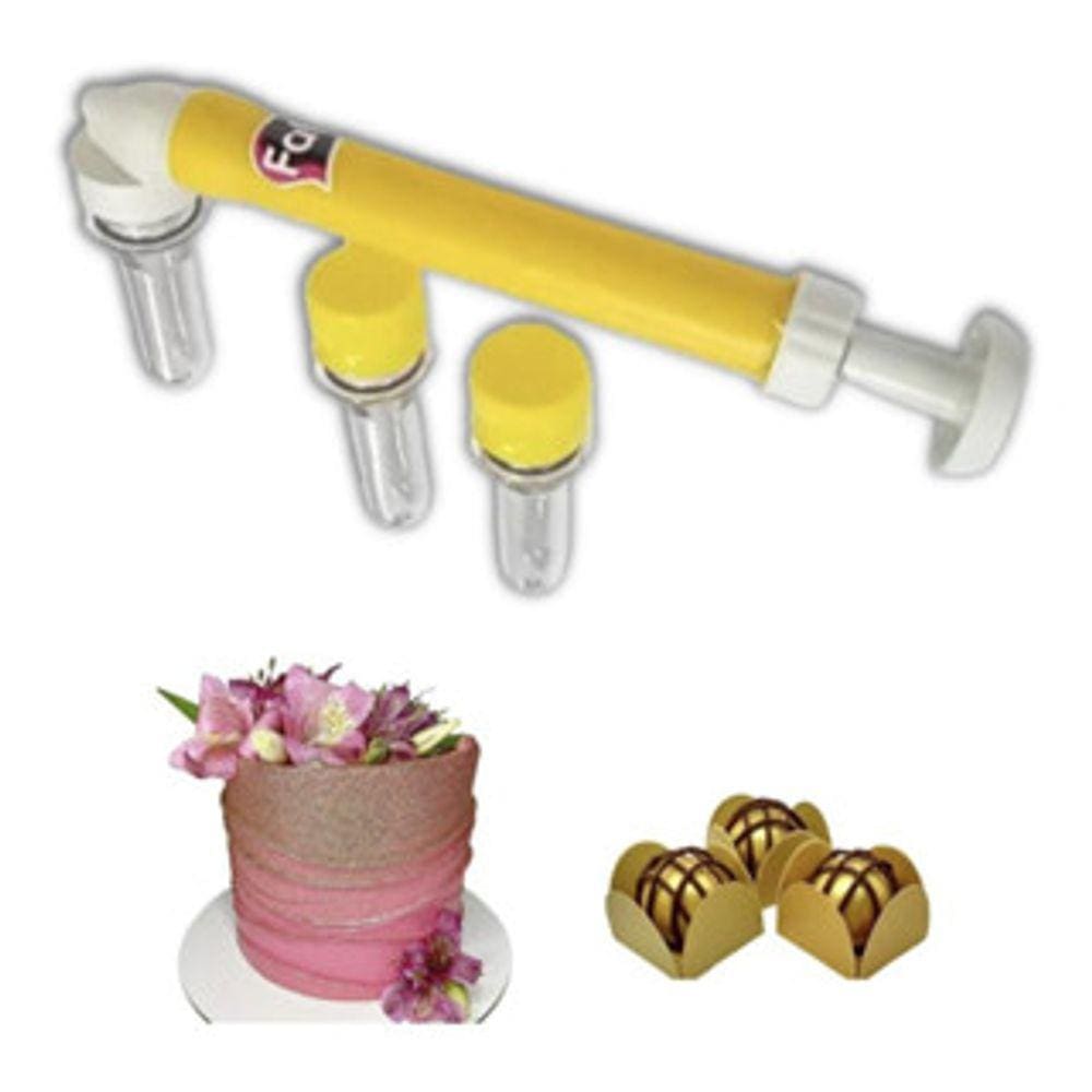 Pulverizador Bombinha e Borrifador P/ Pó Gliter Decoração De Bolos e Doces Fab