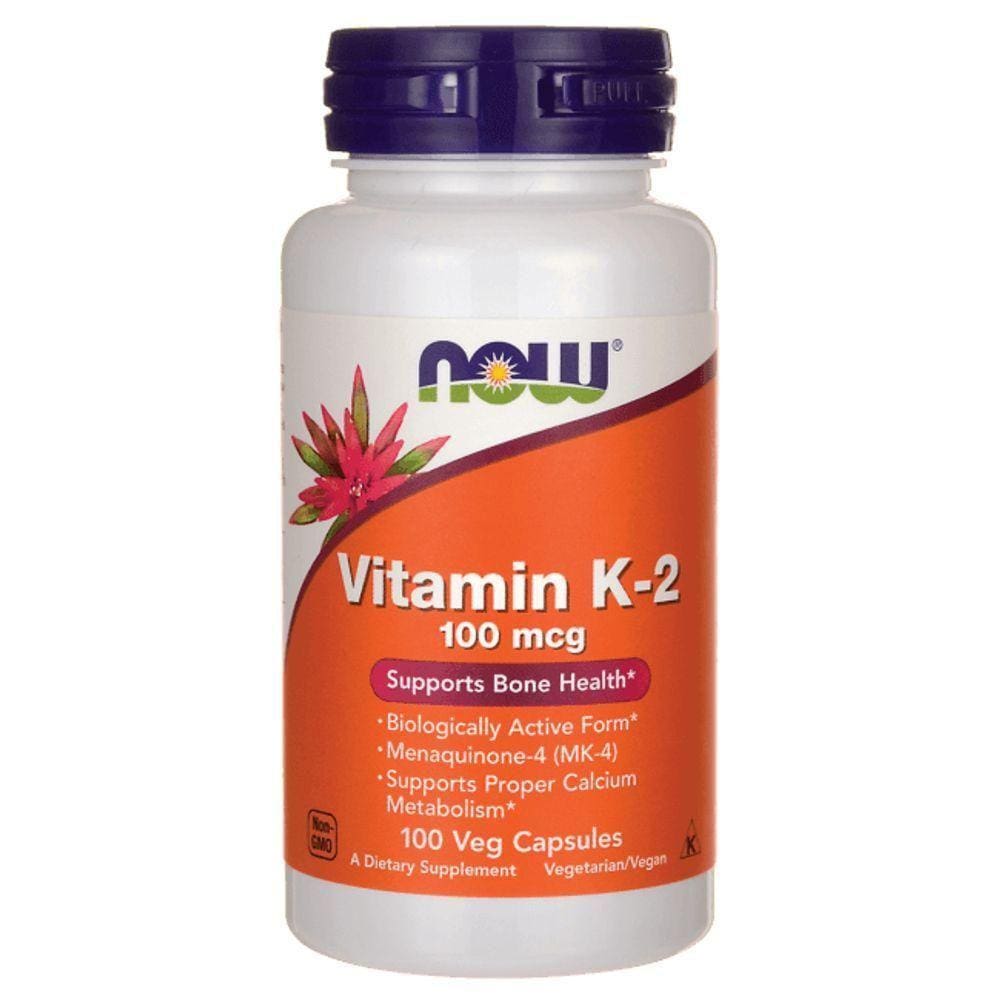 Vitamina K2, 100mcg, 100 Cápsulas, Now