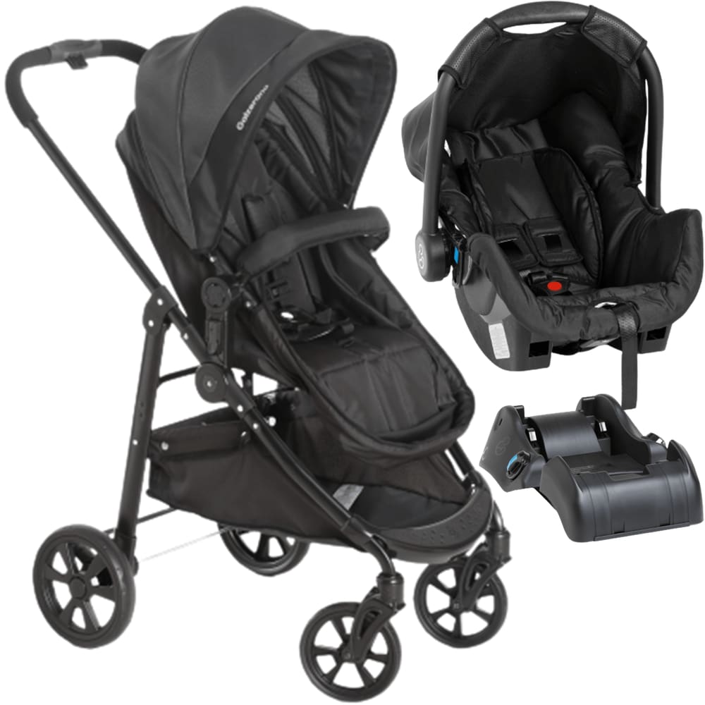 Carrinho de Bebe Galzerano Olympus Bebe Conforto Base Black