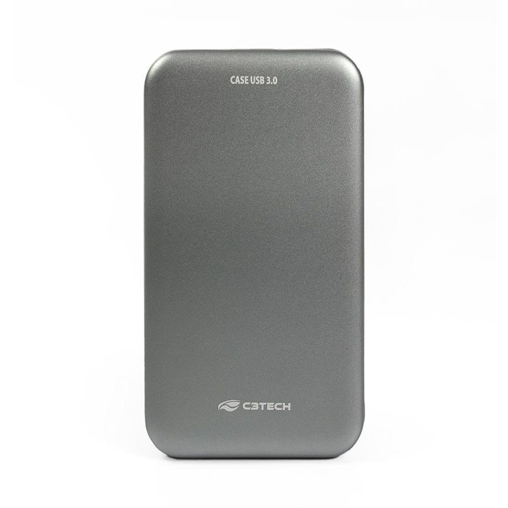 Case Gaveta para HD Externo 2,5" C3Tech USB 3.0 Cinza CH-350CB