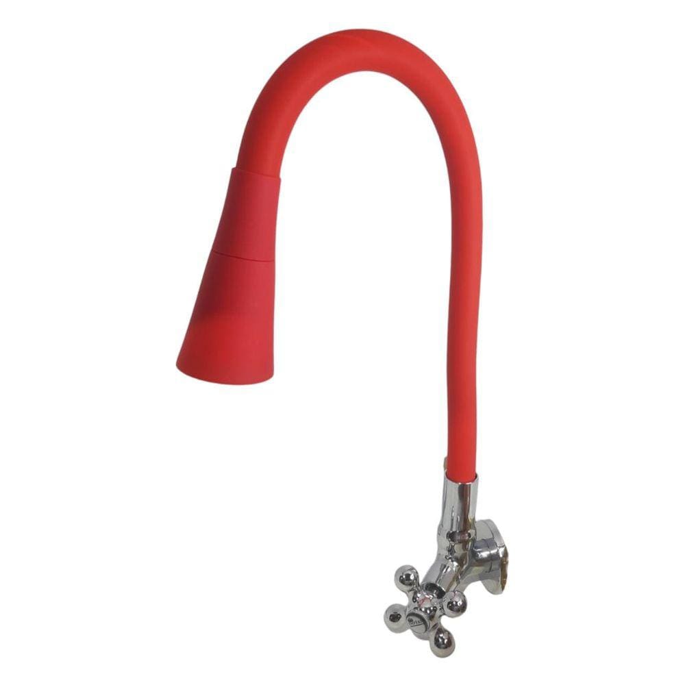 Torneira Super Luxo De Parede C35 Red Gourmet