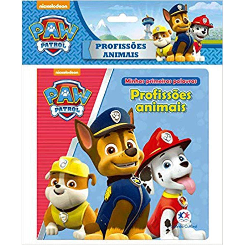 Livro De Banho - Paw Patrol - Profissoes Animais - Minhas Primeiras Palavras