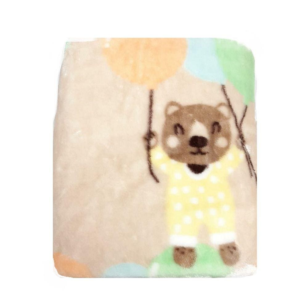 COBERTOR PARA BERÇO 0,90 X 1,10 TOQUE DE SEDA - Etruria - Urso Bege