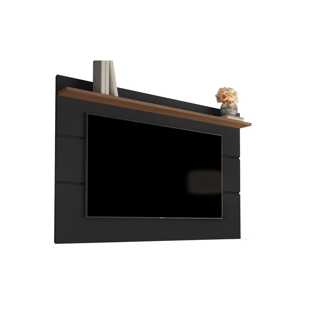 Painel Para TV Vivare 1.8 Black/Freijó – Germai Móveis