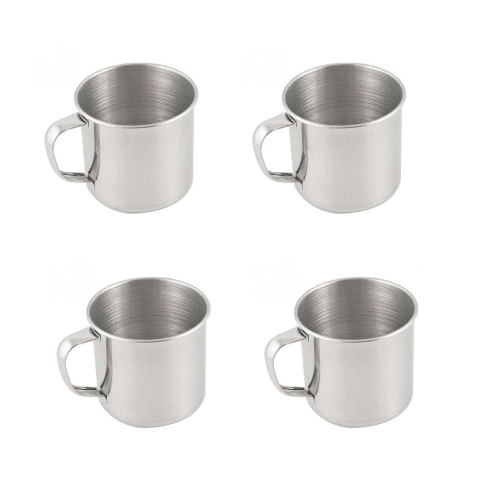 4un Caneca copo alumínio café chá 300ml canequinha cozinha