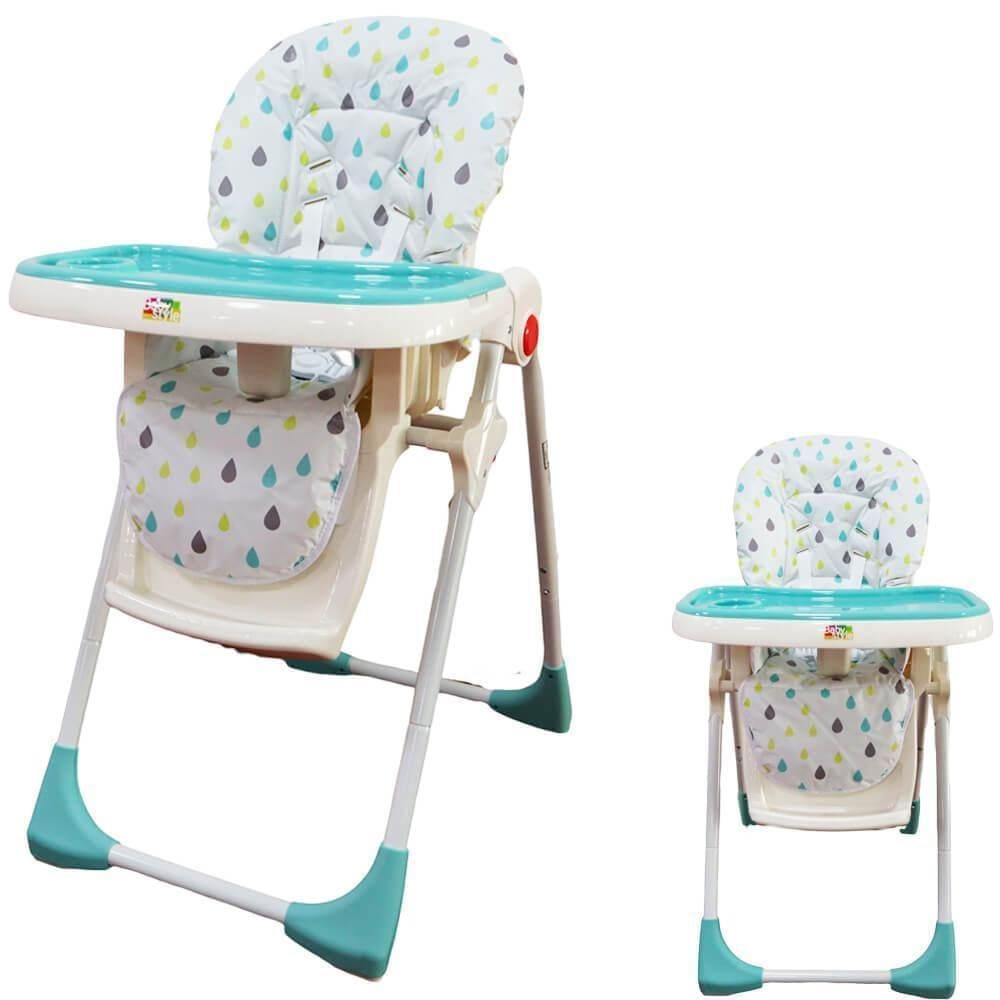 Cadeirão De Alimentação Cadeira Alta Refeição Bebê Azul Baby