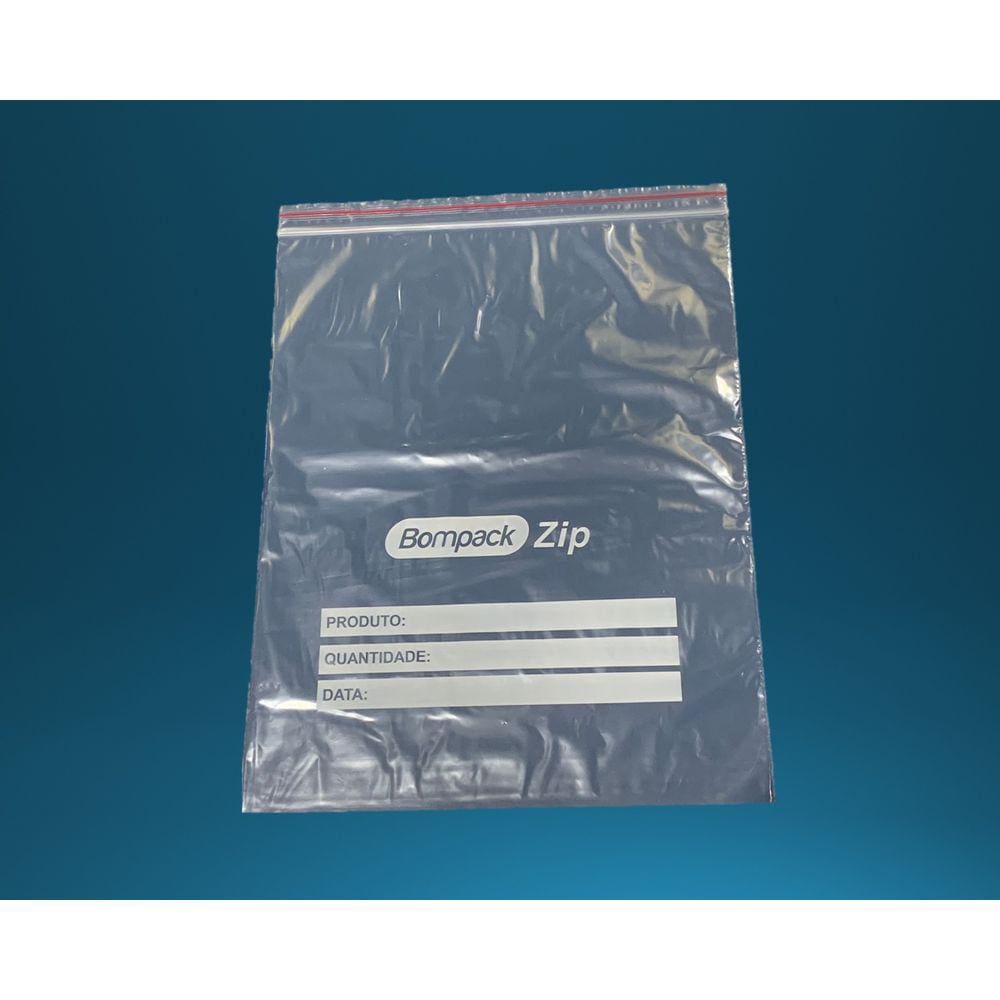 Saco Transparente Saquinho Plástico Fecho Zip 27X32 100 Uni