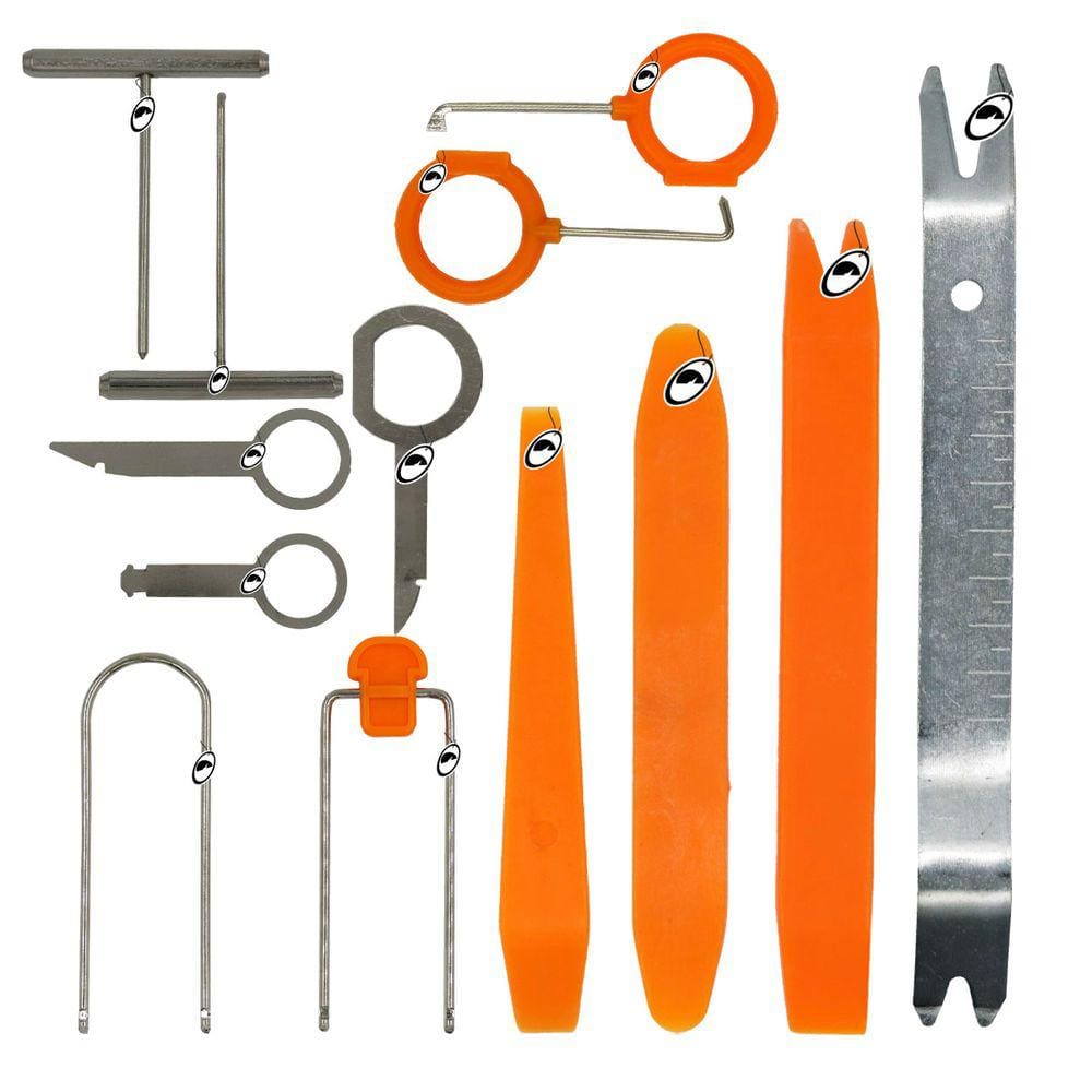 Kit Ferramentas 12 peças Expex Remover Molduras Rádios Grampos Laterais