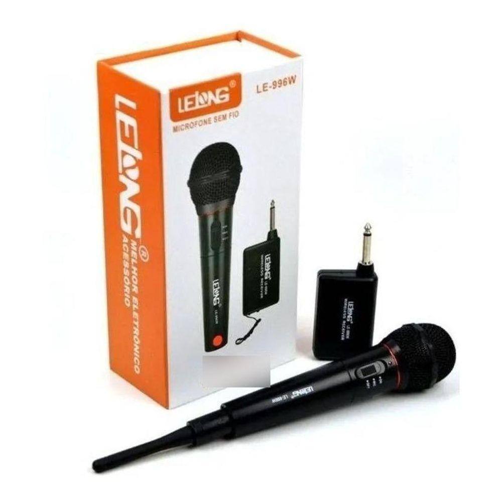Microfone Lelong Sem Fio Le-996W Otima Qualidade