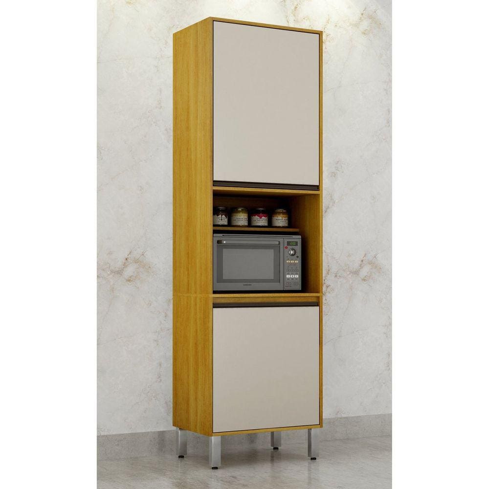 Paneleiro 2 Portas 1 Nicho Carolina Cinamomo/Off White