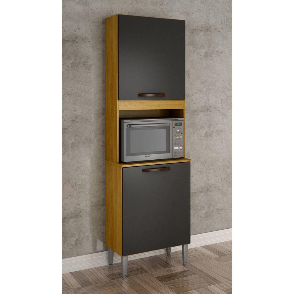 Paneleiro 2 Portas 1 Nicho Melissa Cinamomo/Grafite