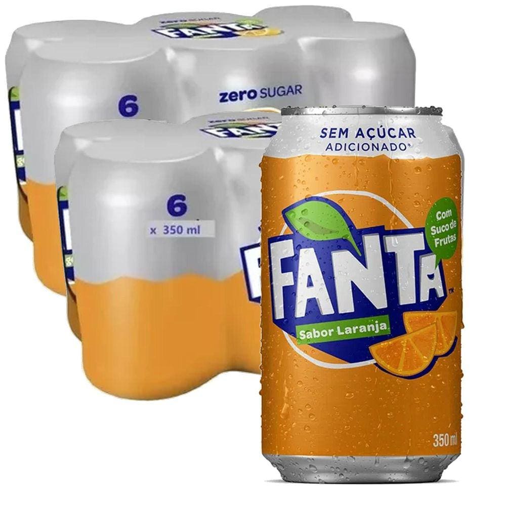 Fanta Laranja Sem Açúcar 350Ml  12 Latas