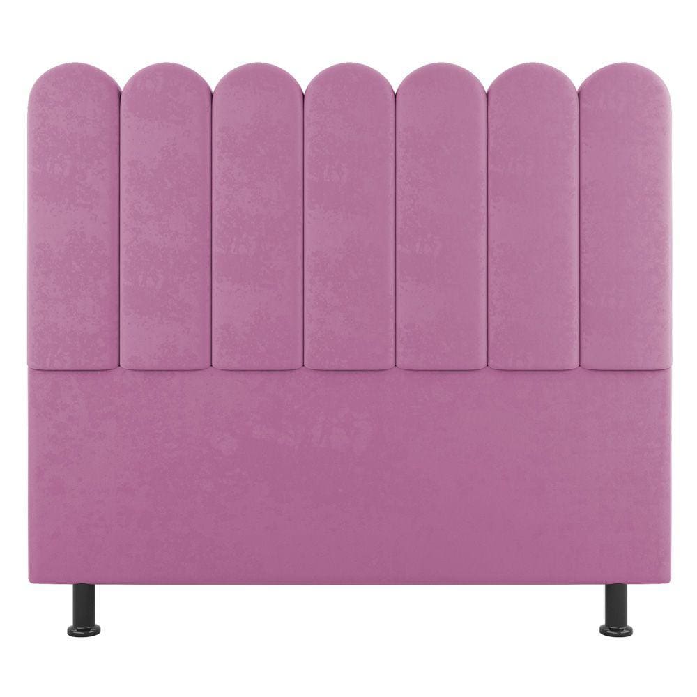 Cabeceira Cama Box Casal Lana 140cm Suede Rosa - Abmaza