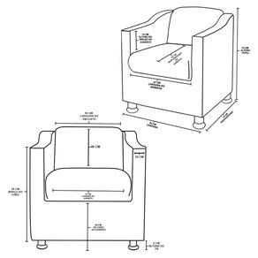 Kit 2 Poltronas Decorativas Reforçada Consultório Sala Suede