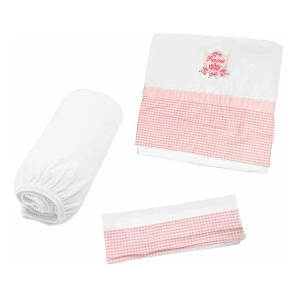 Jogo De Lençol Berço Its A Girl Classic For Baby Cor Rosa