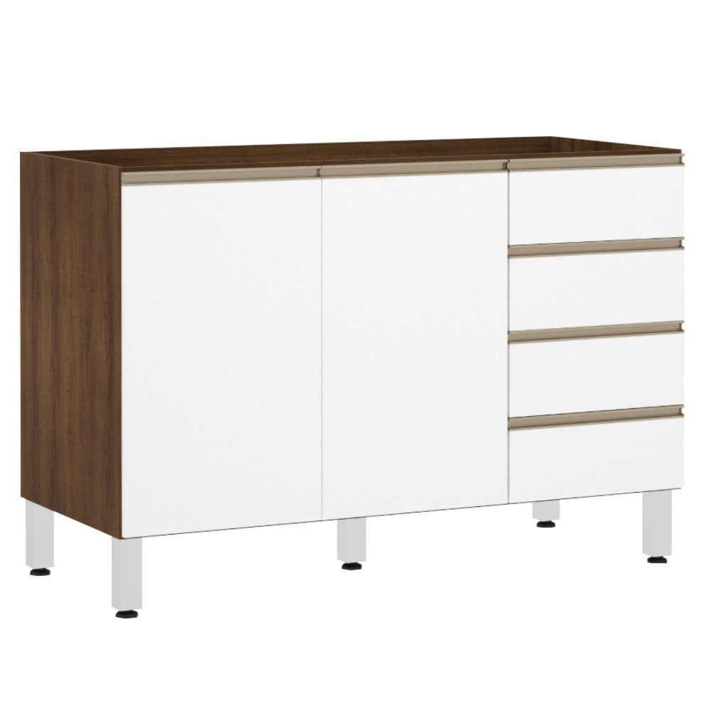 Balcão De Pia Sem Tamp 120cm Jade Com Branco