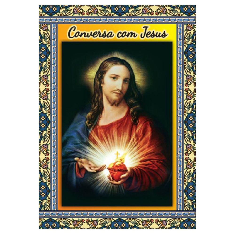 Oração Conversa com Jesus - Santinhos 7x10 cm 1000