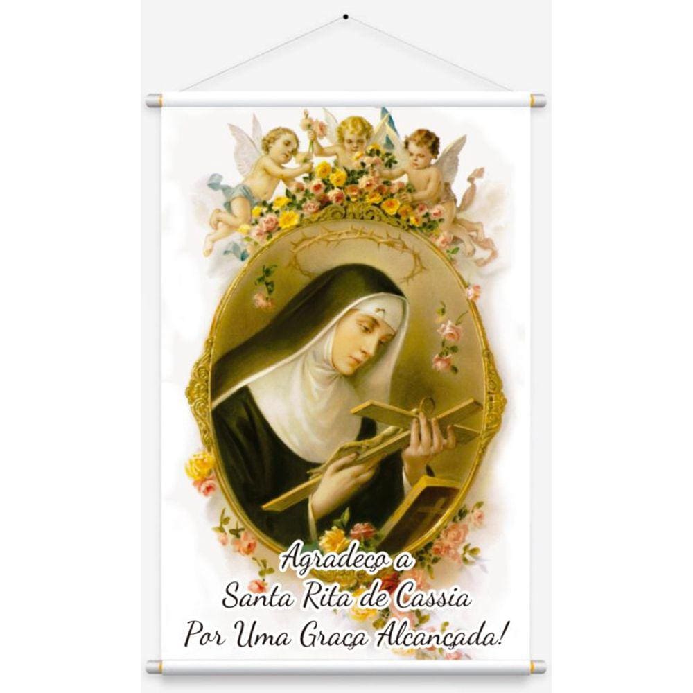 Banner Santa Rita de Cássia Graça Alcançada - 40x60
