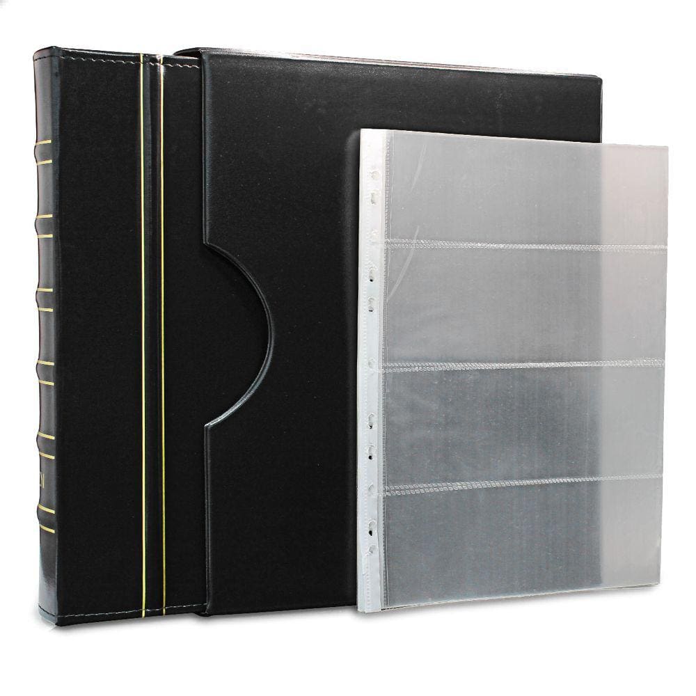 Álbum de Luxo Preto 10 Folhas PP para 40 Cédulas 3BZN G