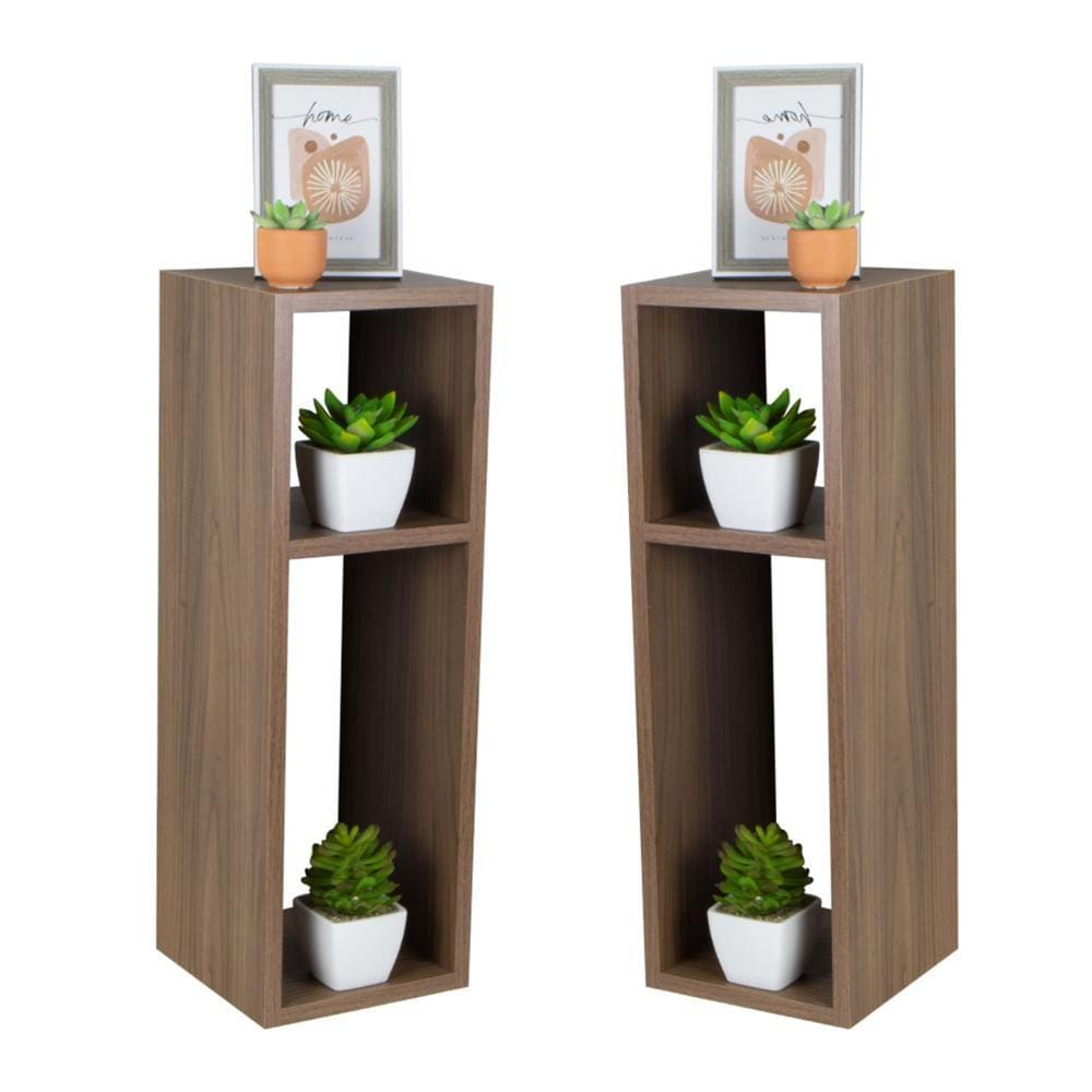 Kit 2 Mesa de Cabeceira Pequena Cama Solteiro Quarto Sala 20cm