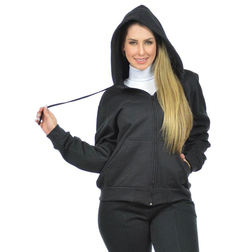 Jaqueta fem jovem c/ capuz