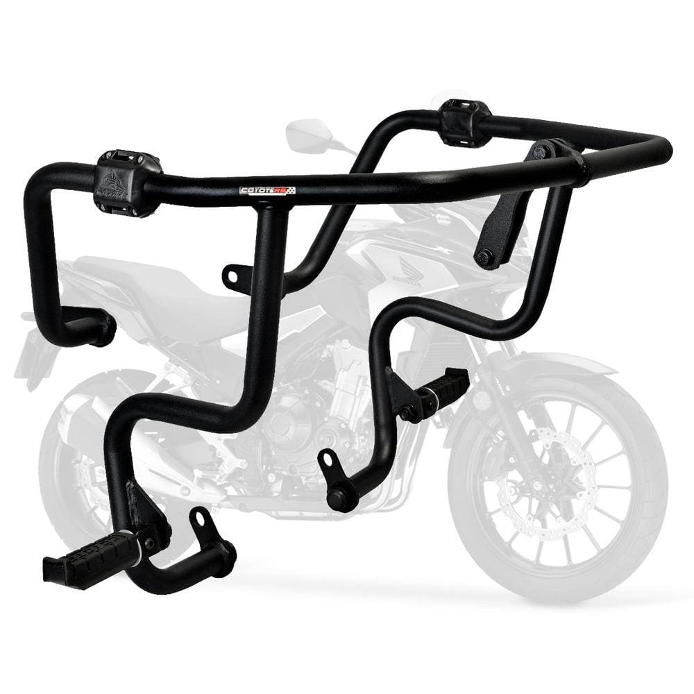 Protetor de Motor e Carenagem Coyote Preto com Pedais - CB 500 X até 2019 - Honda