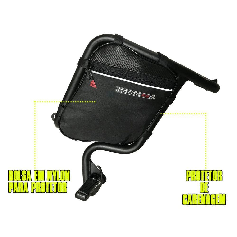 Protetor de Motor e Carenagem Coyote + Bolsa em Nylon (Lado Direito) - CB 500 X até 2019 - Honda