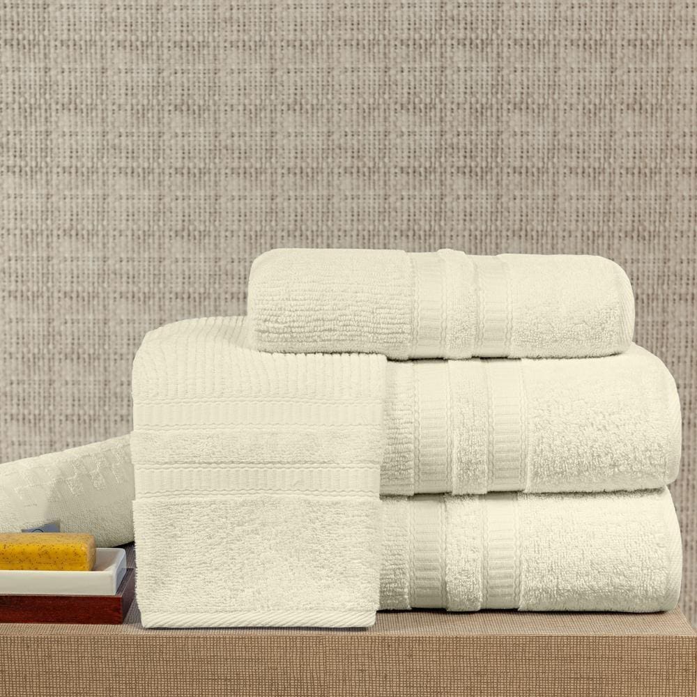 Jogo De Banho Glass 5 Peças 100% Algodão Palha