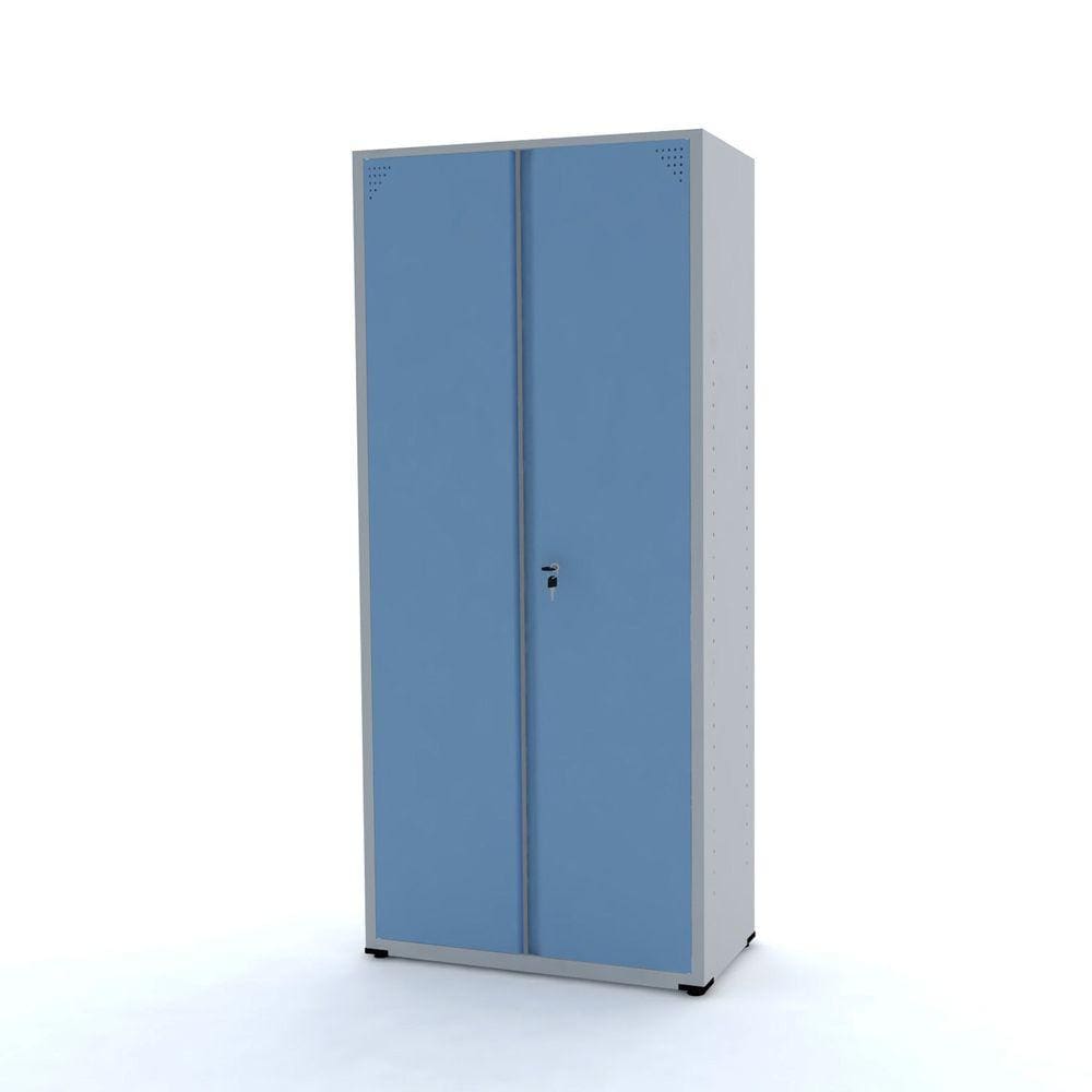 Armário De Aço 200X90x40 Pandin Ap402sl - Cinza/Azul Dalí