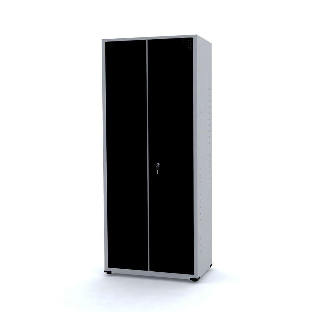 Armário De Aço 190X80x40 Pandin Ap409sl - Cinza/Preto