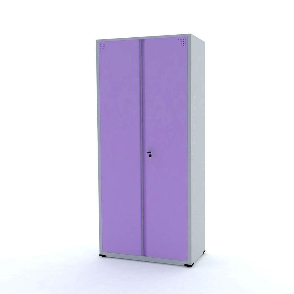 Armário De Aço 2 Portas 162X75x40 Pandin Ap408sl - Cinza/Lilás