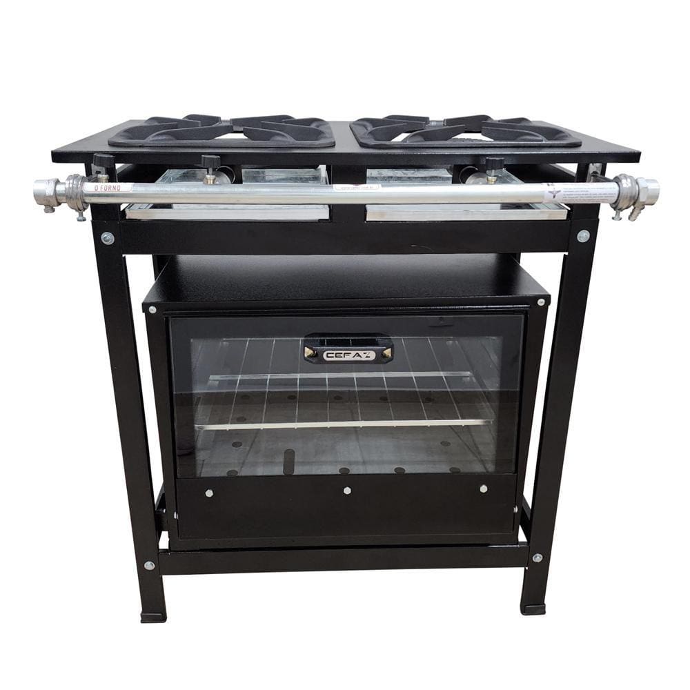 Fogão 2 Bocas Simples Cefaz com Forno Linha Gold Alta Pressão CFZG-119