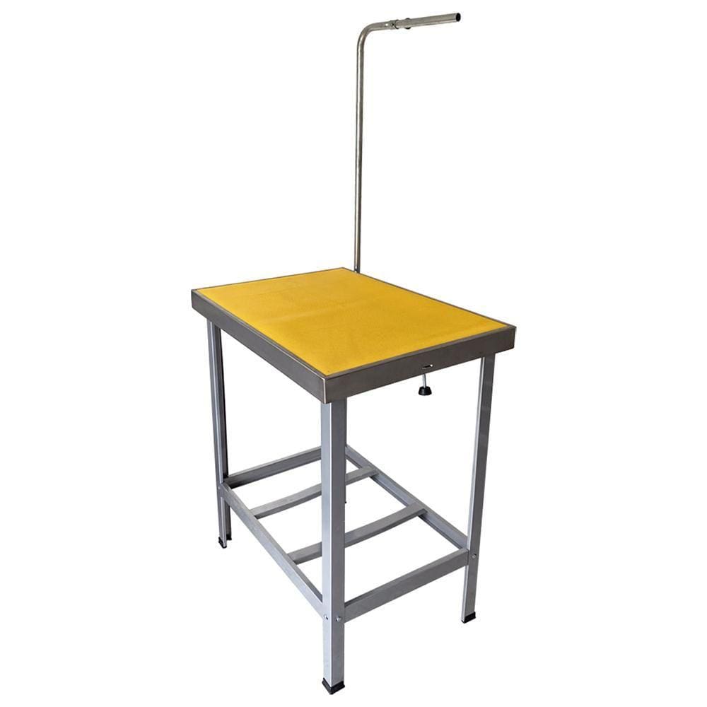 Mesa de Banho e Tosa Inox  AlcaPet 80X55cm Amarelo APIS-14P