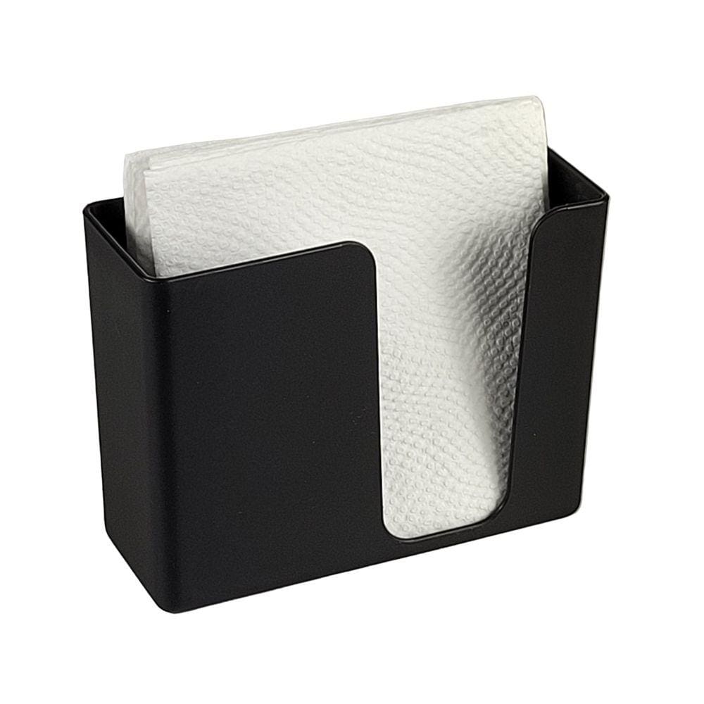 Porta Guardanapo Plástico Uno Organizador De Mesa Cozinha Preto Coza