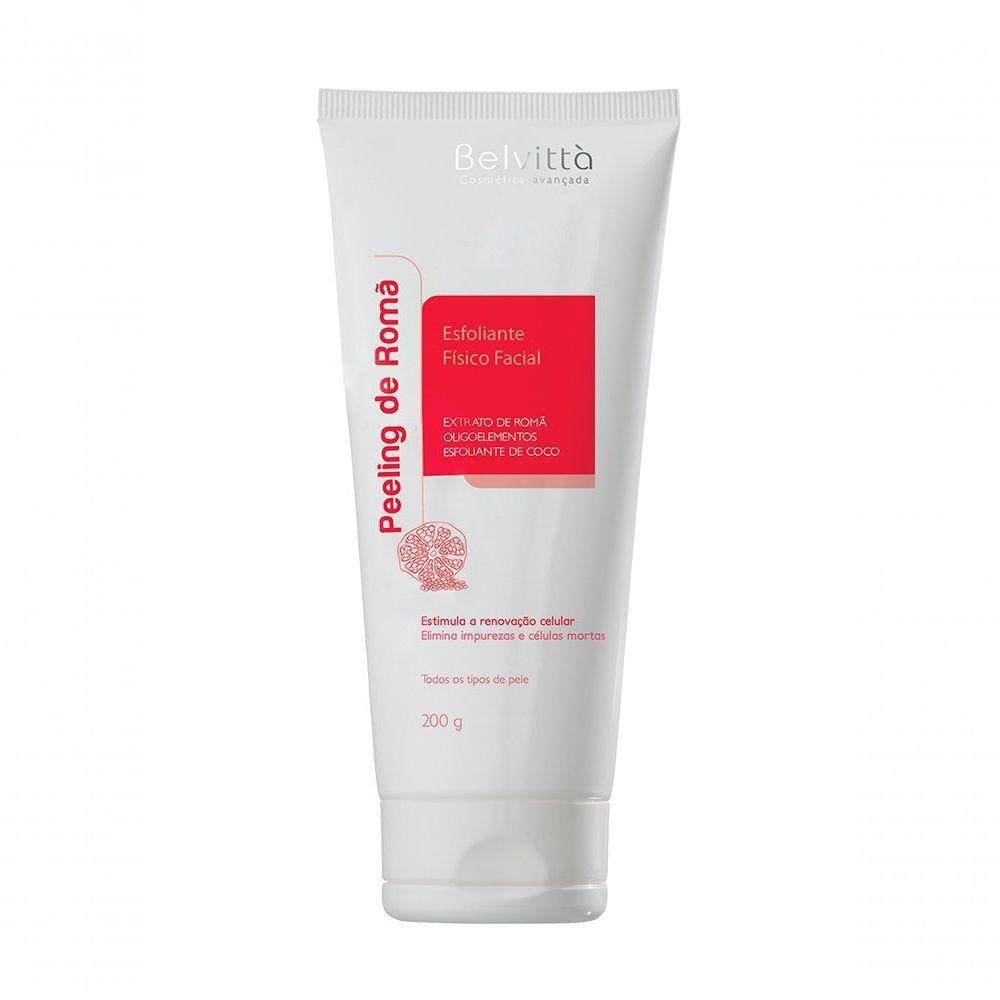 Peeling De Romã - Esfoliante Físico Facial 200g - Belvittà