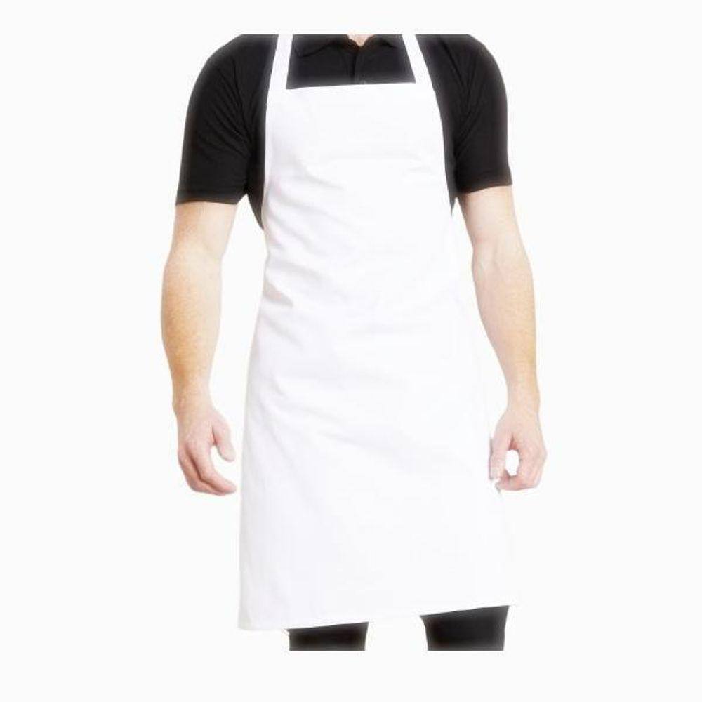 Avental De Frente Tecido Oxford Branco 85X60