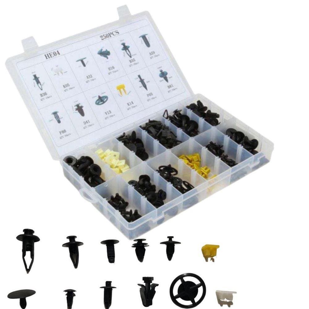 Kit 250 Presilhas Grampos Carro Painel Parabarro Acabamentos