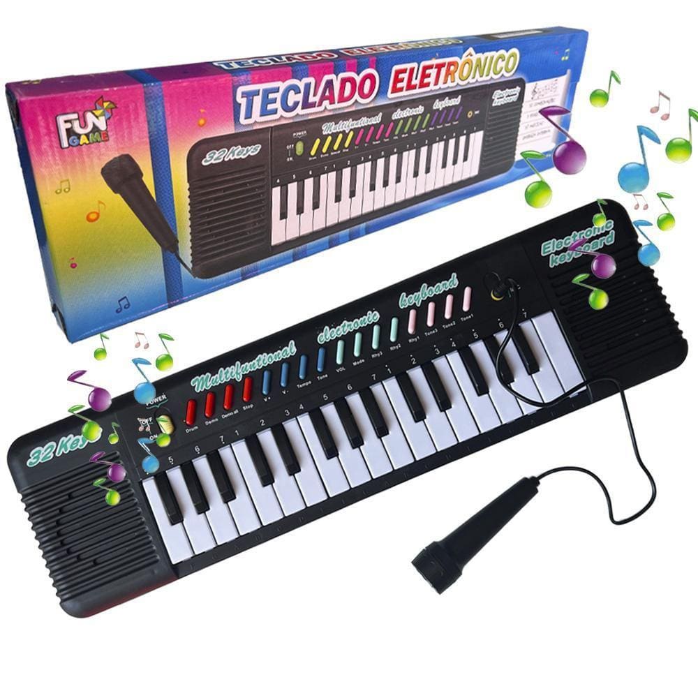 Brinquedo Piano Teclado Infantil Bichos Musical Moranguinho