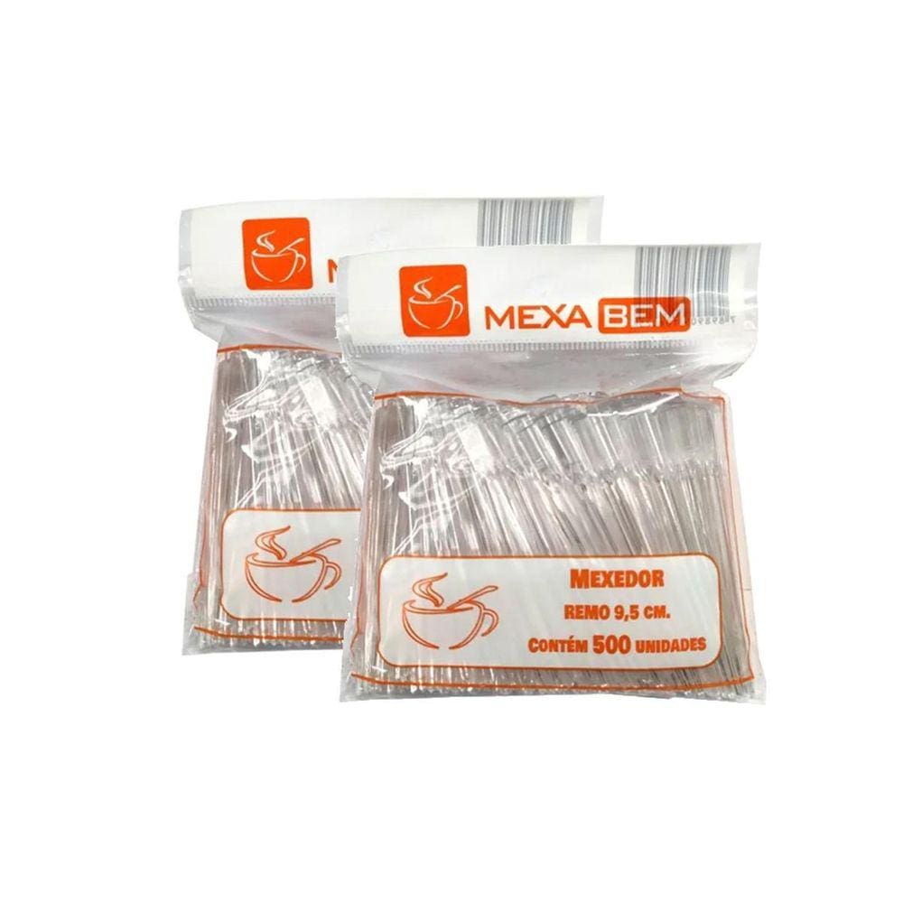 Pazinha Mexedor De Café 9Cm C 500 Uni Kit 2
