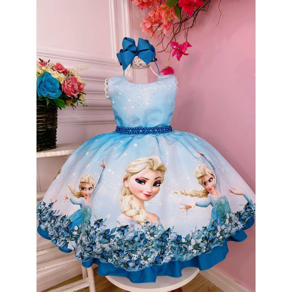 Fantasia Frozen Princesa Elsa Infantil Pop Vestido - Extra Festas