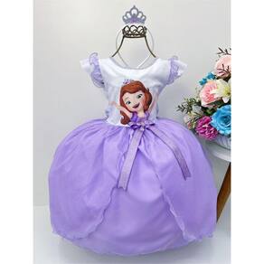 VESTIDO PRINCESA SOFIA 2 ANOS PRONTA ENTREGA.