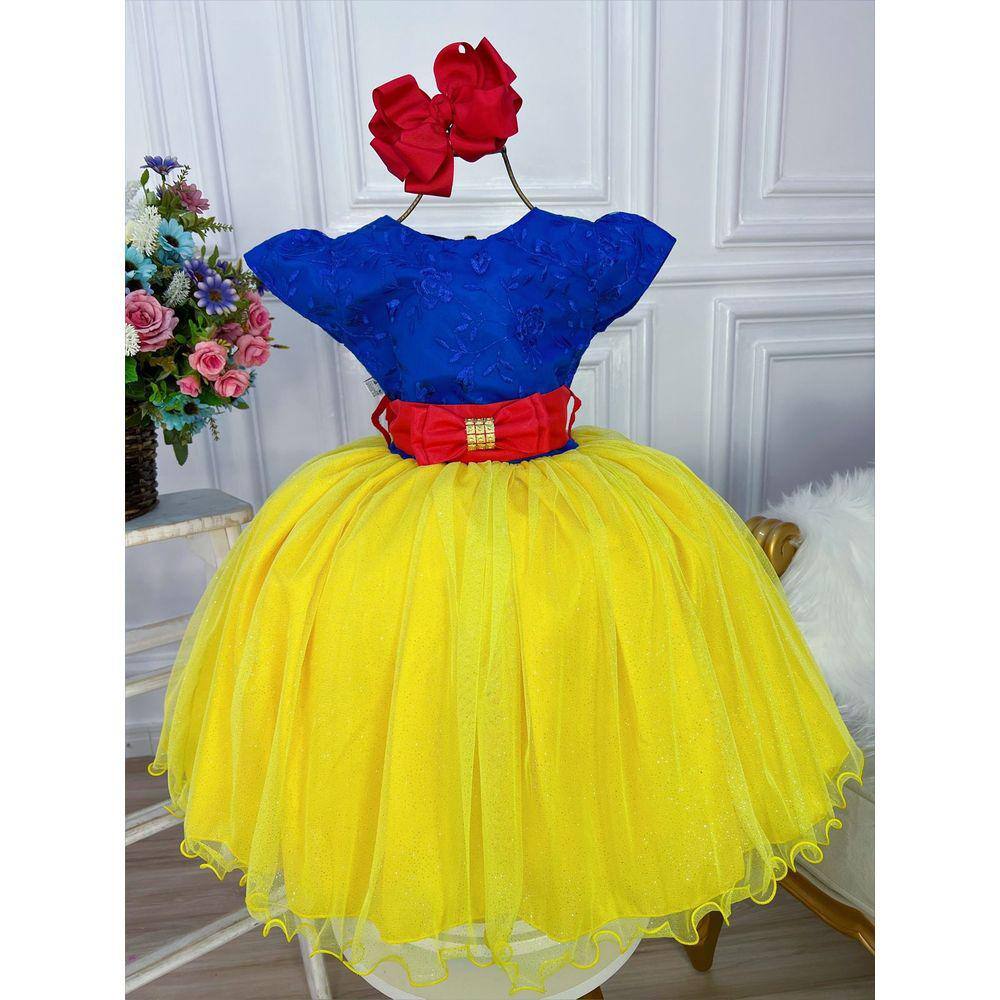 Fantasia Branca de Neve Bebê de Luxo Com Tiara