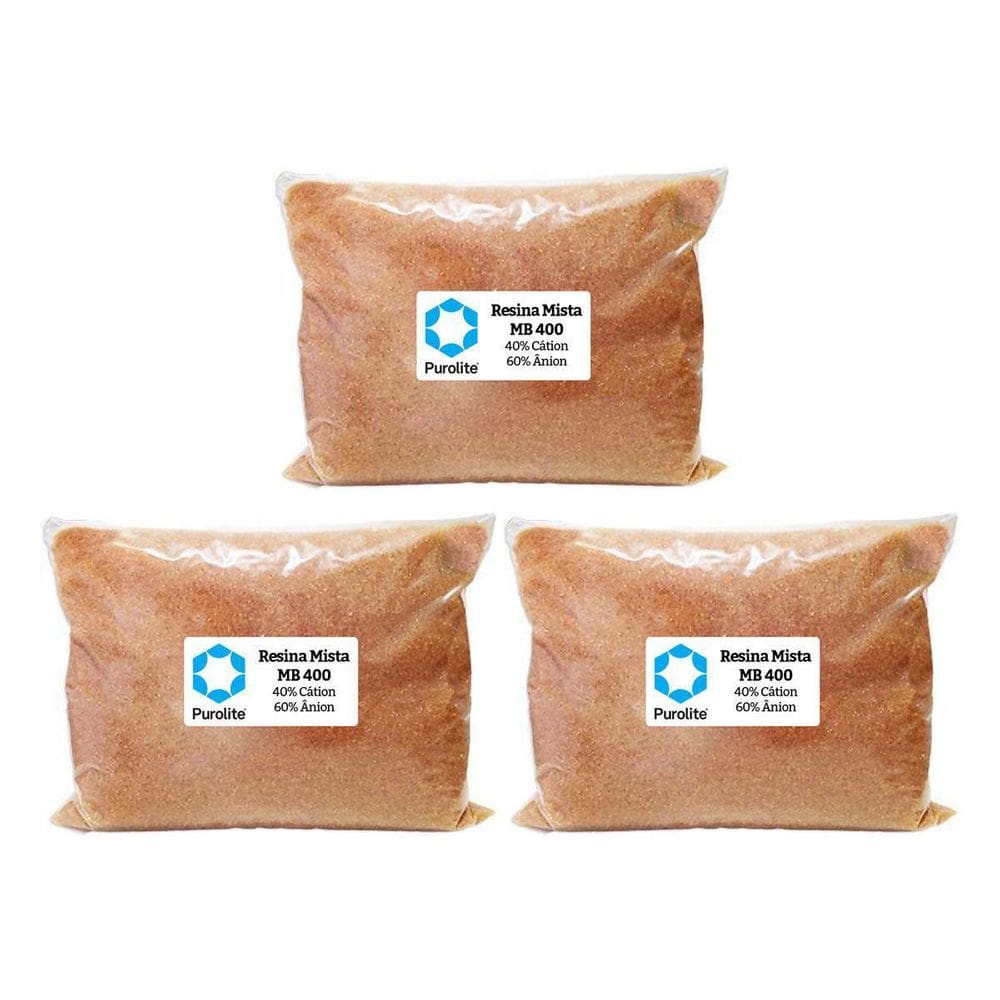 Kit 3 Resina Mista Purolite Mb400 Filtro Deionizador Osmose
