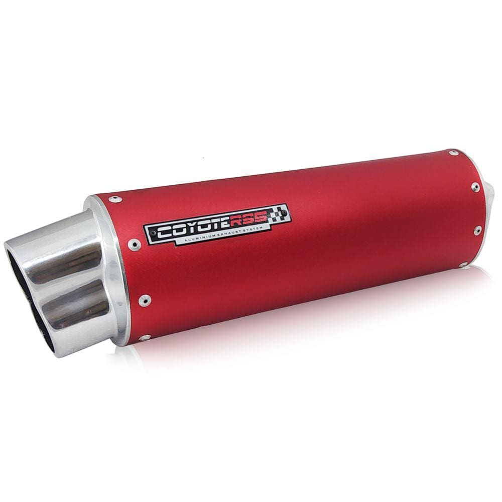 Escape / Ponteira Coyote RS5 Boca 8 Aluminio Oval - Vermelho