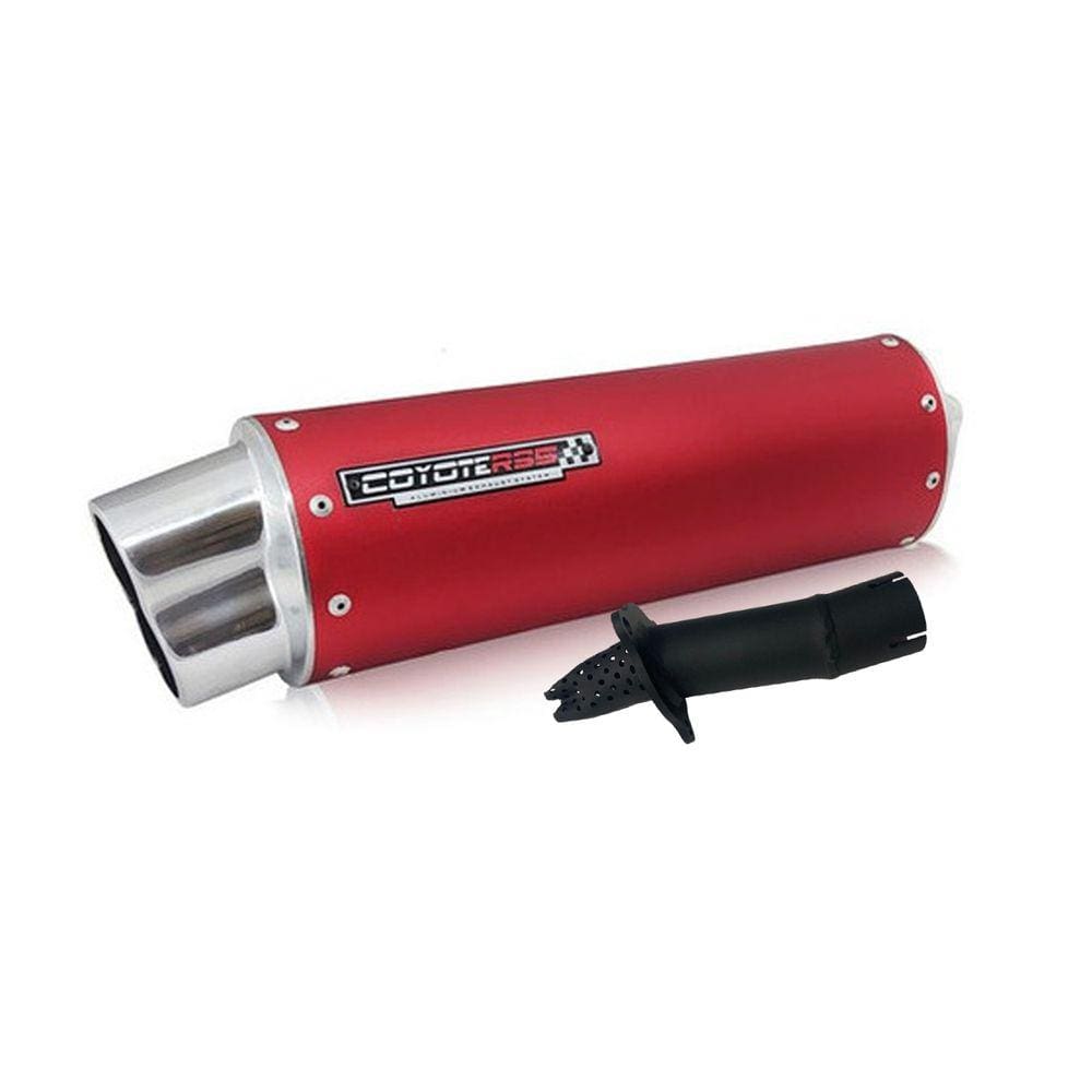 Escape / Ponteira Coyote RS5 Boca 8 Aluminio Oval - Vermelho - CB Twister 250 ano 2015 em Diante - Honda