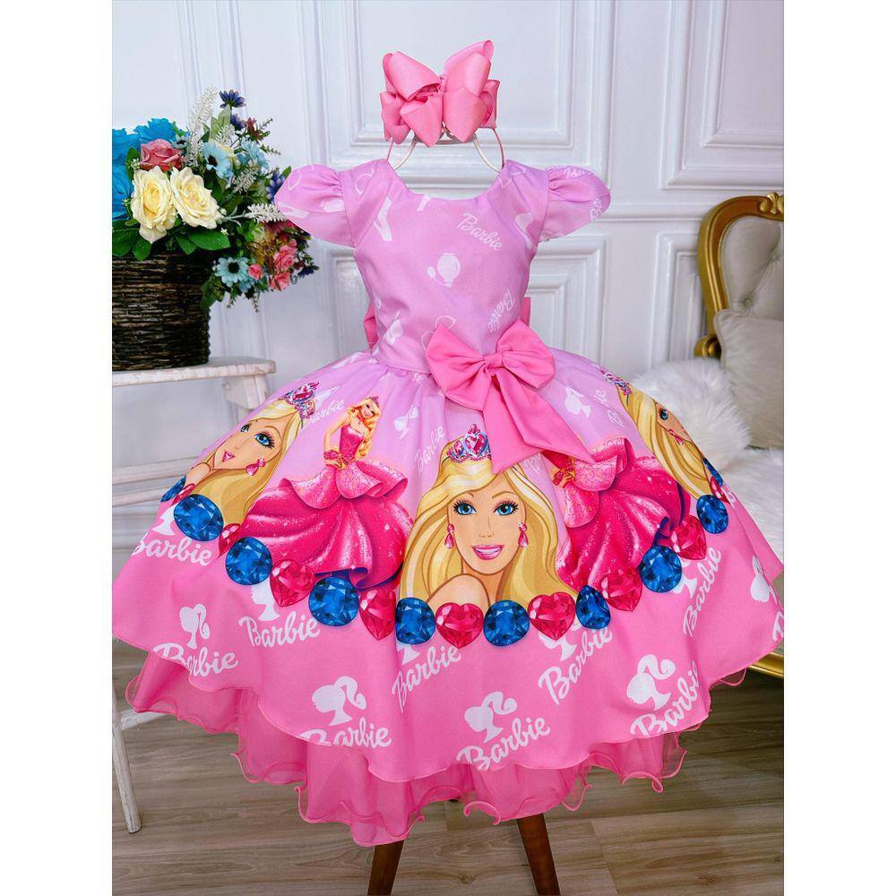 Vestido Infantil Barbie Menina