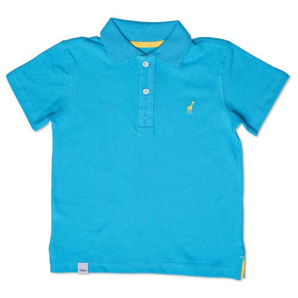 Camiseta Polo Infantil Azul Turquesa Toffee - Nº02