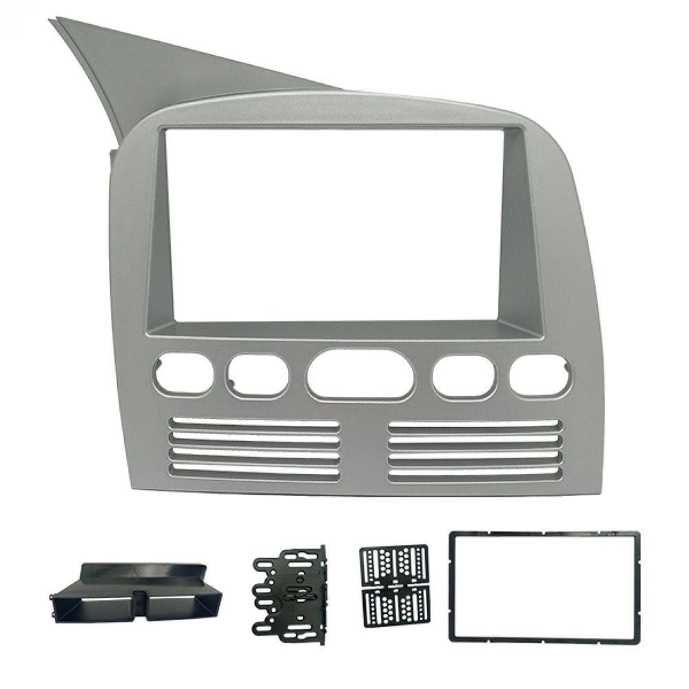 Moldura 2 Din Fiat Palio, Siena, Strada, Weekend G1 - 1996 à 2003 - Prata - Fiamon