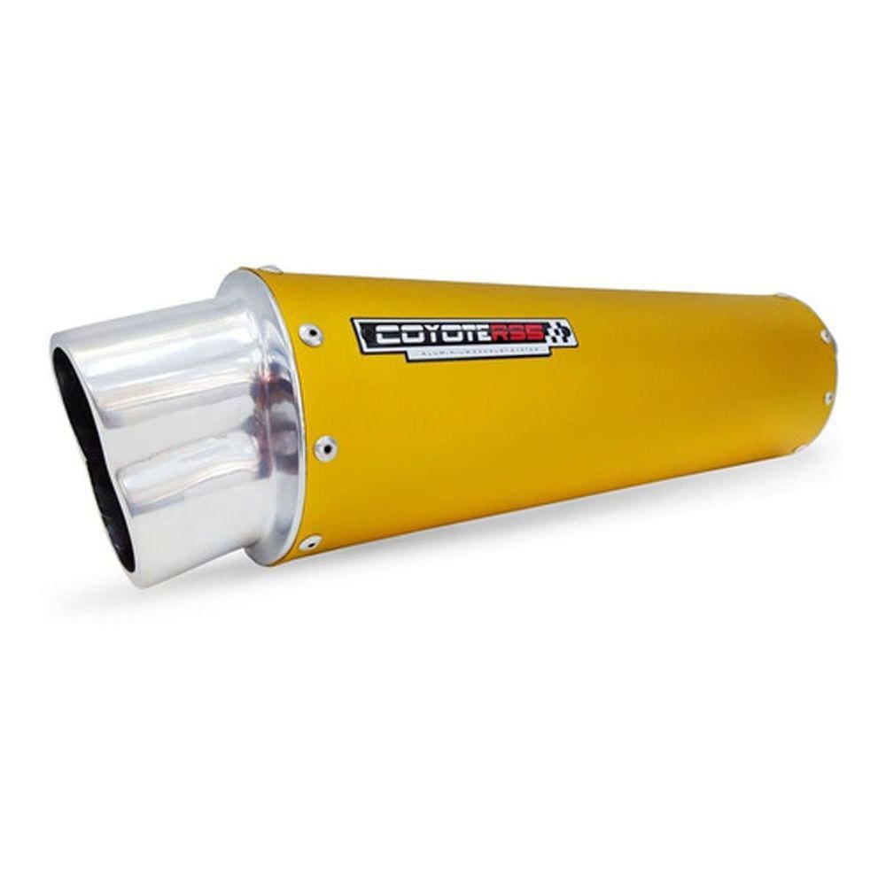 Escape / Ponteira Coyote RS5 Boca 8 Alumínio Oval - Dourado - CG 150 Titan / Fan ESDi/EX 2009 até 2013 - Honda